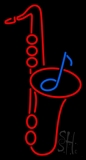 Saxophone Logo 1 Neon Sign