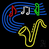 Saxophone Musical Note Neon Sign