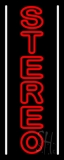 Vertical Red Stereo Block White Line Neon Sign