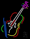 Violin With Logo Neon Sign