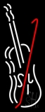 White Violin Neon Sign