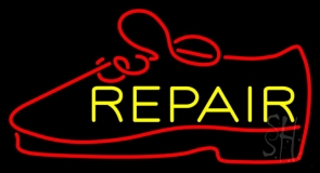 Yellow Repair Shoe Neon Sign