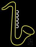 Yellow Saxophone 1 Neon Sign