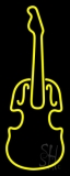Yellow Violin Logo Neon Sign