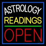Astrology Readings Open And Green Line Neon Sign