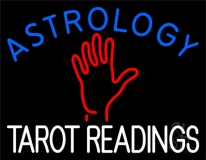 Blue Astrology Red Tarot Readings Neon Sign