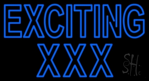 Blue Exciting Xxx Neon Sign