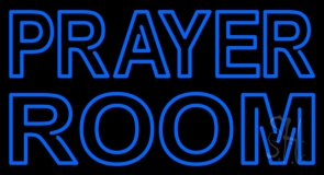 Blue Prayer Room Neon Sign