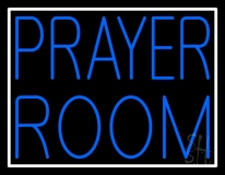 Blue Prayer Room With Border Neon Sign