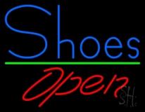 Blue Shoes Open Neon Sign
