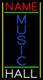 Custom Blue Music White Hall Block Neon Sign
