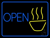 Open Tea Glass Neon Sign