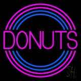 Pink Round Donuts Neon Sign