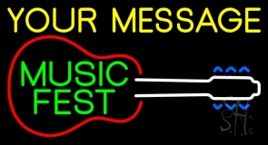 Custom Green Music Fest Neon Sign