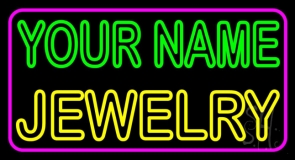 Custom Jewelry Pink Border Neon Sign