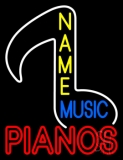 Custom Music Pianos Neon Sign