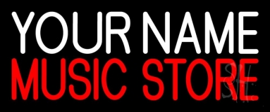 Custom Music Store Red Neon Sign