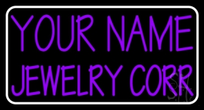 Custom Purple Jewelry White Border Neon Sign