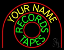 Custom Records Tapes Neon Sign
