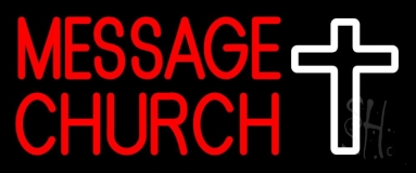 Custom Red Church With Logo Neon Sign
