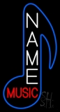 Custom Red Music Blue Logo Neon Sign