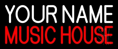 Custom Red Music House Neon Sign
