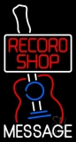 Custom Red Record Shop With Logo Neon Sign