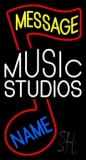 Custom White Music Studio Neon Sign