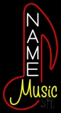 Custom Yellow Music Red Logo Neon Sign