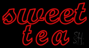 Double Stroke Cursive Sweet Tea Neon Sign