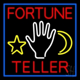 Purple Fortune Teller With Logo Neon Sign