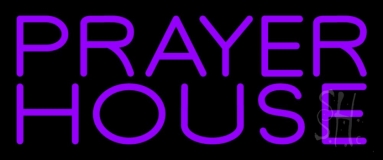 Purple Prayer House Neon Sign