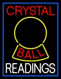 Red Crystal Ball White Reader Neon Sign