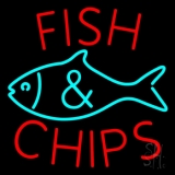 Fish Logo Fish And Chips Neon Sign
