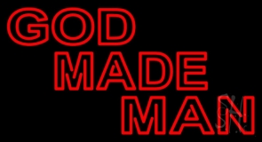 Red God Made Man Neon Sign
