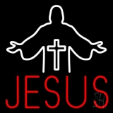 Red Jesus Christian Cross Neon Sign