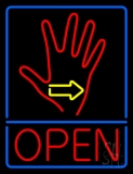 Red Palm Open Neon Sign