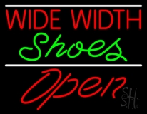 Red Wide Width Green Shoes Open Neon Sign