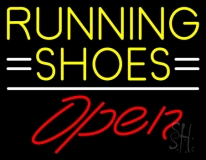 Running Shoes Open Neon Sign
