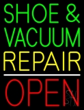 Shoe And Vacuum Repair Open Neon Sign