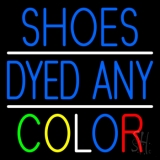 Shoes Dyed And Color With Line Neon Sign