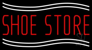 Shoe Store With Line Neon Sign