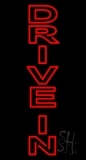 Vertical Double Stroke Drive In Neon Sign