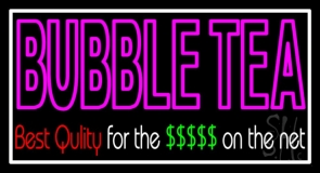 Pink Double Stroke Bubble Tea Neon Sign