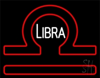 White Libra Zodiac Neon Sign