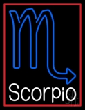 White Scorpio Zodiac Neon Sign
