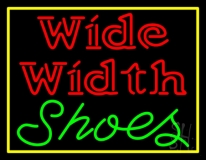 Wide Width Shoes With Border Neon Sign