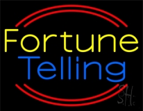 Yellow Fortune Blue Telling Neon Sign