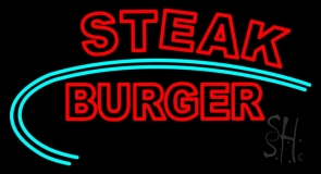 Steak Burger Neon Sign