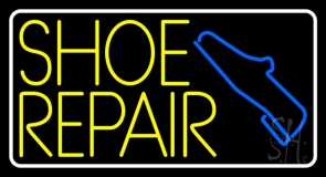 Yellow Shoe Repair Neon Sign